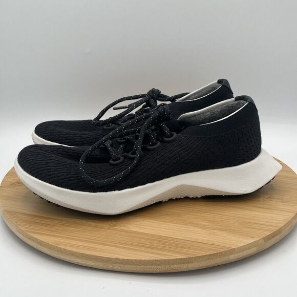 Allbirds Tree Dasher 2 Womens Shoes Size 8 Black Lace Up Sneakers NO INSOLES - Picture 3 of 10